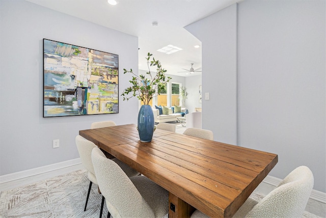 9311 Noel St, Houston, TX 77033 - dining space featuring recessed lighting and ceiling fan