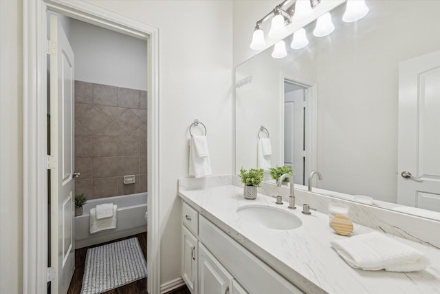 25207 Oak Star Dr, Spring, TX 77389 - full bathroom with vanity and bathtub / shower combination
