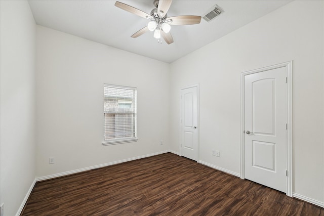 25207 Oak Star Dr, Spring, TX 77389 - unfurnished bedroom featuring dark wood finished floors and ceiling fan