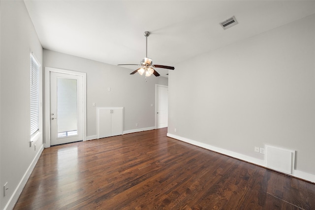 1005 Bingham St Unit 5, Houston, TX 77007 - spare room with wood finished floors and ceiling fan