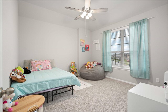 13402 Rain Lily, Texas City, TX 77568 - carpeted bedroom featuring baseboards and a ceiling fan