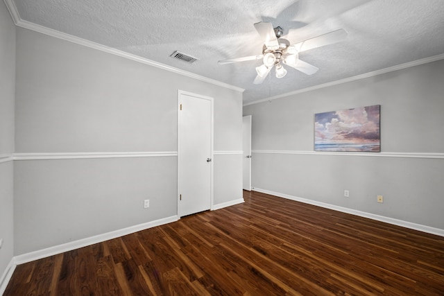 1406 Diana Ct, Houston, TX 77062 - unfurnished bedroom featuring wood finished floors, a textured ceiling, crown molding, and ceiling fan