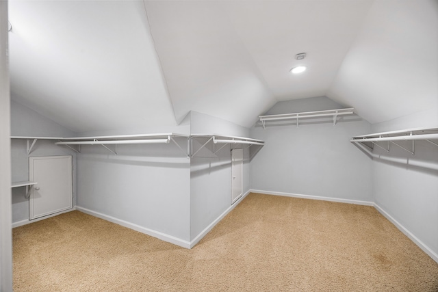 427 Crestwater Trl, Houston, TX 77082 - spacious closet featuring carpet flooring and lofted ceiling