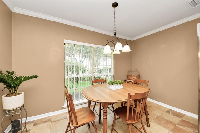 20527 Apache Lake Dr, Katy, TX 77449 - dining area with crown molding and a chandelier