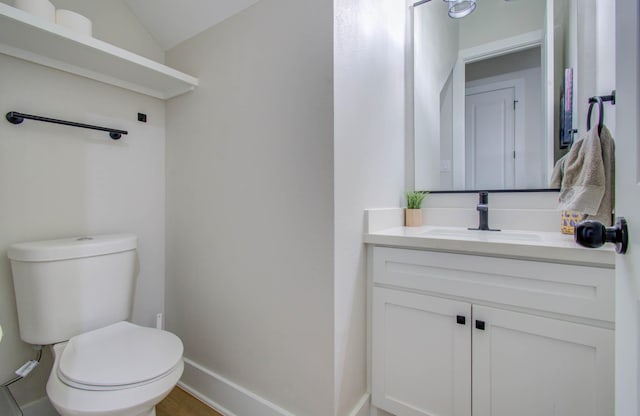 4612 Oats St, Houston, TX 77020 - half bath with vanity and lofted ceiling
