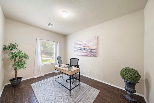 6707 Enchanted Crest Dr, Katy, TX 77449 - office space featuring dark wood-style floors and baseboards