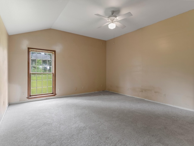 4432 County Road 886, Brazoria, TX 77422 - carpeted spare room featuring ceiling fan and vaulted ceiling