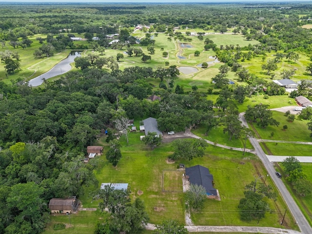 4432 County Road 886, Brazoria, TX 77422 - aerial view of property's location with a large body of water and a local golf course
