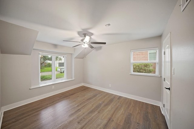 5135 Loch Lomond Dr, Houston, TX 77096 - bonus room featuring healthy amount of natural light, wood finished floors, and ceiling fan