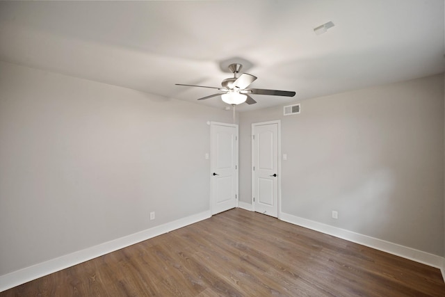 5135 Loch Lomond Dr, Houston, TX 77096 - empty room with a ceiling fan and wood finished floors