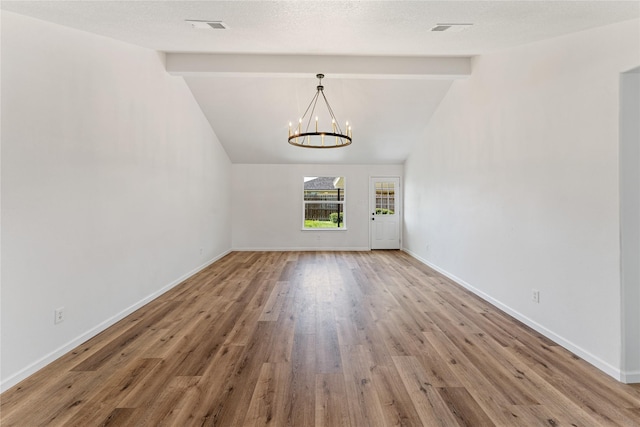 7815 Brook Trail Cir, Houston, TX 77040 - empty room featuring a chandelier and wood finished floors