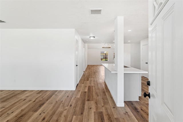 7815 Brook Trail Cir, Houston, TX 77040 - hallway with light wood-type flooring