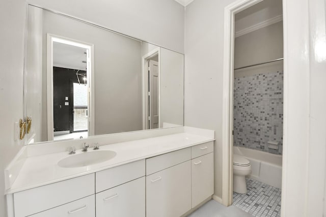 1425 Nantucket Dr Unit G, Houston, TX 77057 - bathroom with vanity, tile patterned flooring, and shower / tub combination