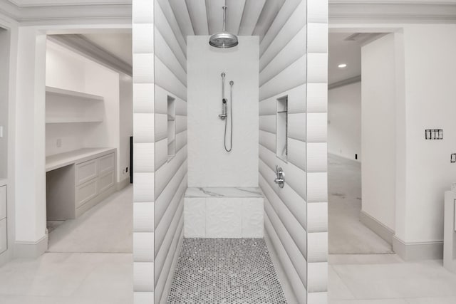 1425 Nantucket Dr Unit G, Houston, TX 77057 - full bathroom with a walk in shower and recessed lighting
