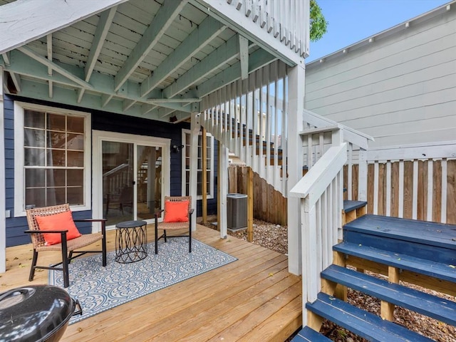 1409 Blair St, Houston, TX 77008 - deck featuring stairway