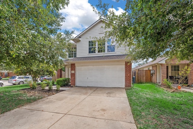 15026 Sunset Creek Dr, Humble, TX 77396 - traditional home featuring brick siding, a garage, and concrete driveway