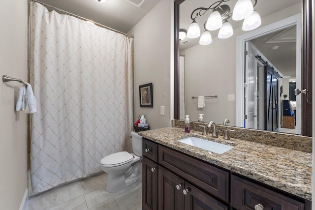 6051 Longmire Trl, Conroe, TX 77304 - bathroom with vanity, tile patterned floors, and a shower with curtain