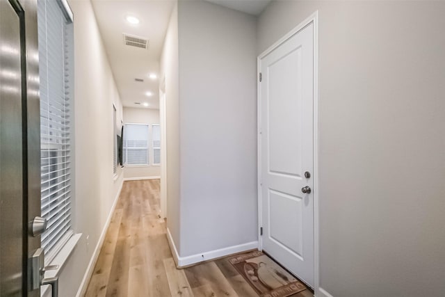 2353 Hoskins Dr, Houston, TX 77080 - hallway with light wood finished floors and recessed lighting