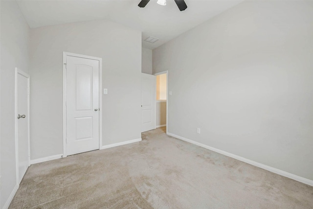 20311 Towering Cypress Dr, Cypress, TX 77433 - unfurnished bedroom with carpet floors, a ceiling fan, and lofted ceiling