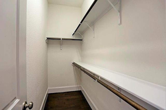 11005 Acorn Falls Dr, Houston, TX 77043 - walk in closet with dark wood-style flooring