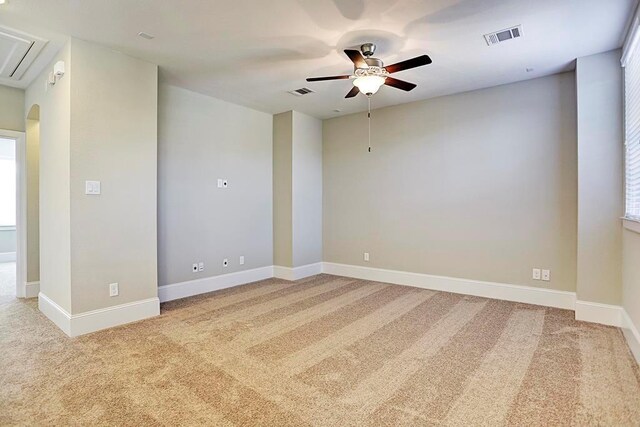 11005 Acorn Falls Dr, Houston, TX 77043 - carpeted empty room with attic access and ceiling fan