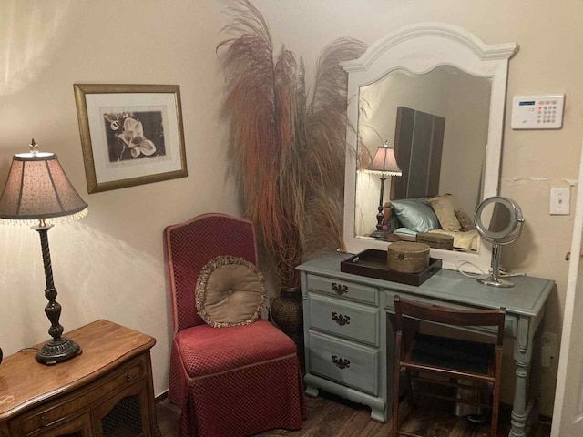 1305 E Goliad Ave, Crockett, TX 75835 - living area featuring an office area and dark wood-type flooring