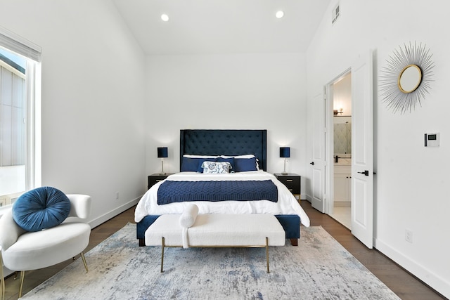 3913 Hare St, Houston, TX 77020 - bedroom featuring wood finished floors, recessed lighting, and ensuite bathroom