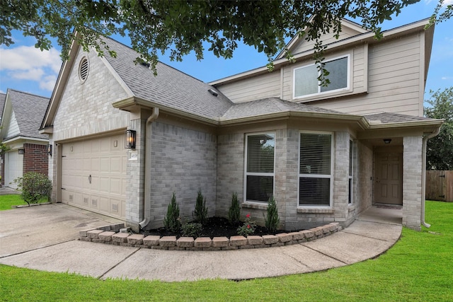 4838 Fair Oak Dale Ln, Humble, TX 77346 - view of front of property featuring an attached garage, roof with shingles, and concrete driveway
