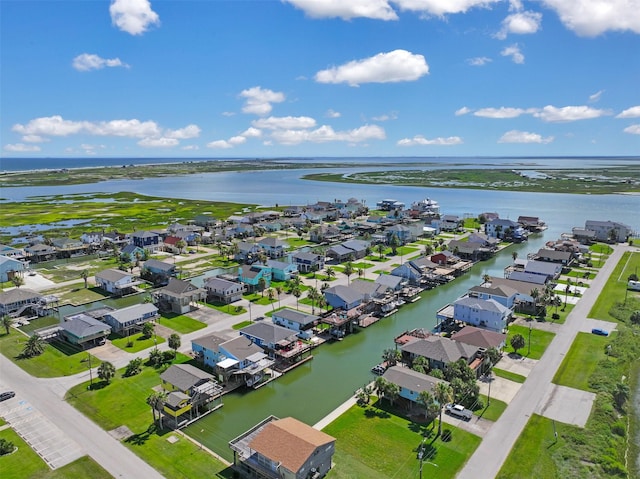 206 Galleon Dr, Freeport, TX 77541 - aerial perspective of suburban area featuring a large body of water