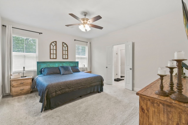 16003 Westward Ho St, Stagecoach, TX 77355 - bedroom with light carpet, multiple windows, and a ceiling fan