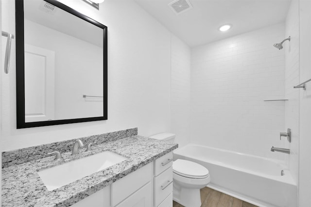 1089 Rd 5740, Cleveland, TX 77327 - full bath featuring vanity, wood finished floors, shower / bath combination, and recessed lighting