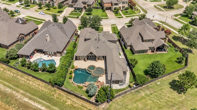 20307 Knights Branch Dr, Cypress, TX 77433 - aerial view of property's location featuring a pool and nearby suburban area