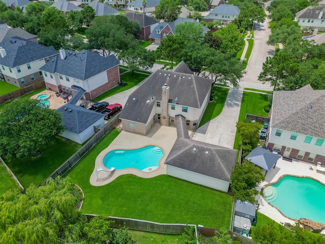 24922 Falcon Hollow Ln, Katy, TX 77494 - aerial perspective of suburban area featuring a pool area