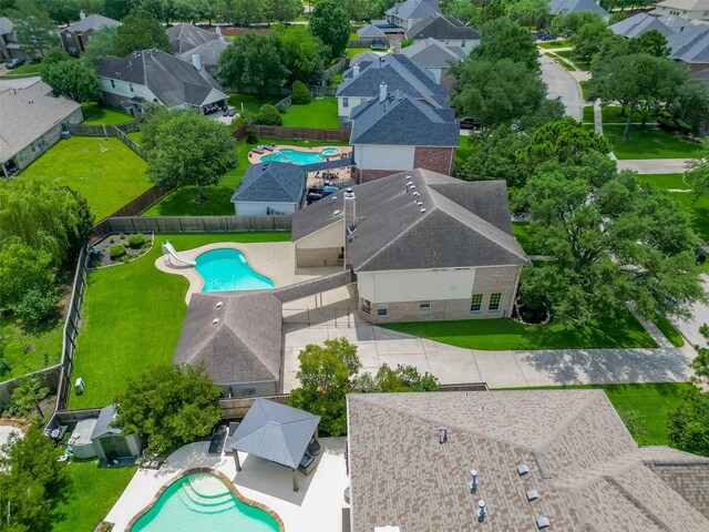 24922 Falcon Hollow Ln, Katy, TX 77494 - aerial view of residential area with a pool