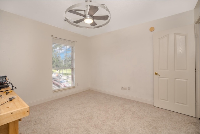 1201 Coryell St, League City, TX 77573 - carpeted empty room with ceiling fan and a smoke detector