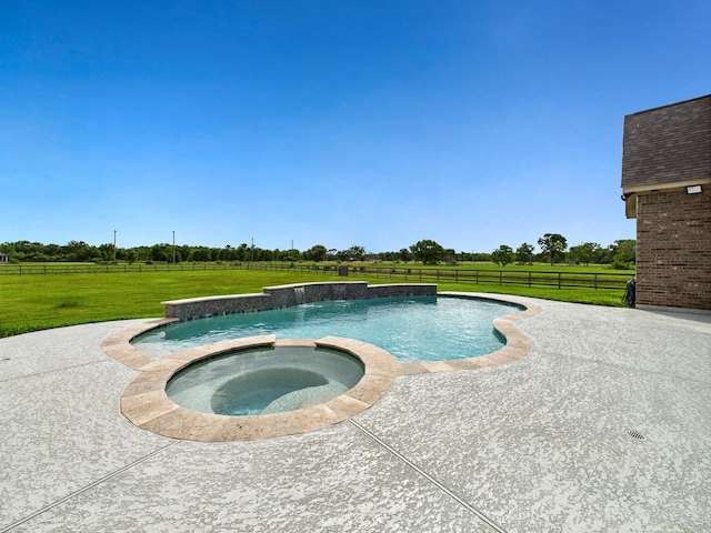 2711 Oakwood Shores Dr, Richwood, TX 77515 - view of pool with a pool with connected hot tub and a patio area