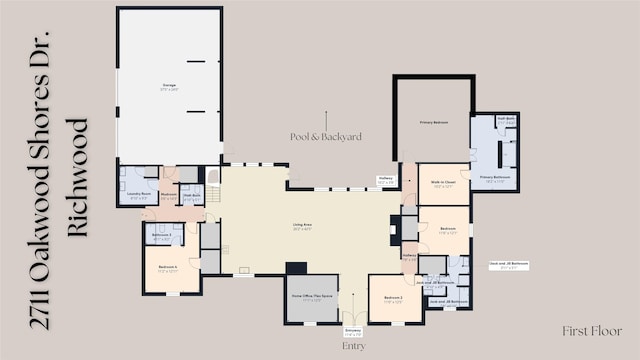 2711 Oakwood Shores Dr, Richwood, TX 77515 - view of property floor plan
