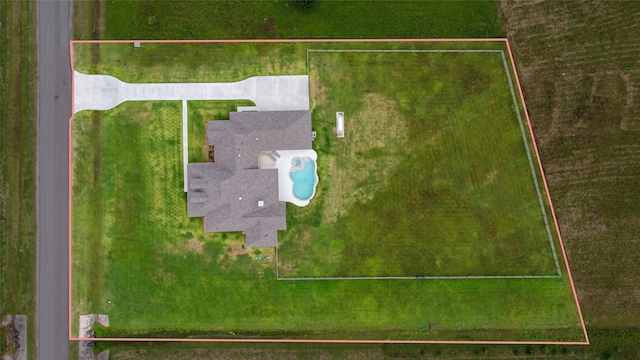 2711 Oakwood Shores Dr, Richwood, TX 77515 - view of property location featuring property boundaries highlighted and a pool area