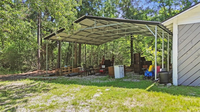 38 Darrell White Rd, Huntsville, TX 77340 - view of green lawn featuring a carport