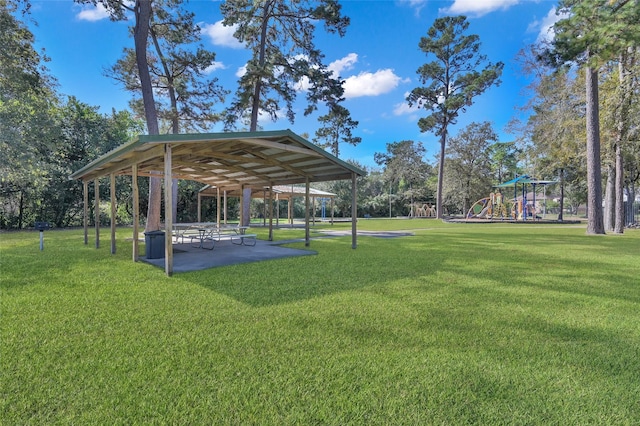 3519 El James Dr, Spring, TX 77388 - surrounding community with a yard and a gazebo
