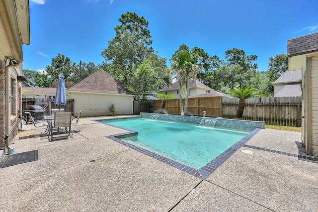 3519 El James Dr, Spring, TX 77388 - view of pool with a patio area, a fenced backyard, area for grilling, and outdoor dining area