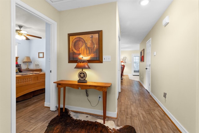 80 Indian Hbr, Trinity, TX 75862 - hallway featuring wood-type flooring and baseboards