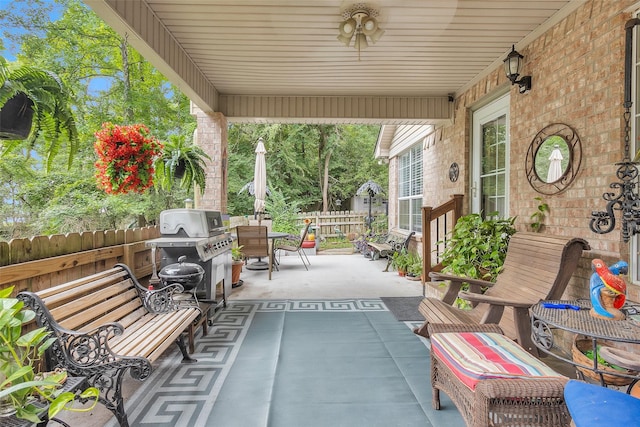 80 Indian Hbr, Trinity, TX 75862 - view of patio / terrace with outdoor dining space and a grill