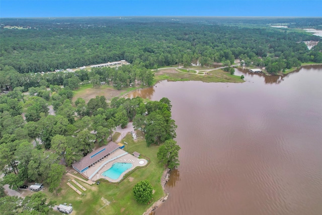 80 Indian Hbr, Trinity, TX 75862 - aerial overview of property's location featuring a forest and a nearby body of water