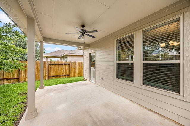 11323 Cora Ln, Willis, TX 77318 - view of patio with ceiling fan