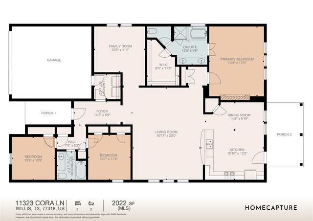 11323 Cora Ln, Willis, TX 77318 - view of home floor plan