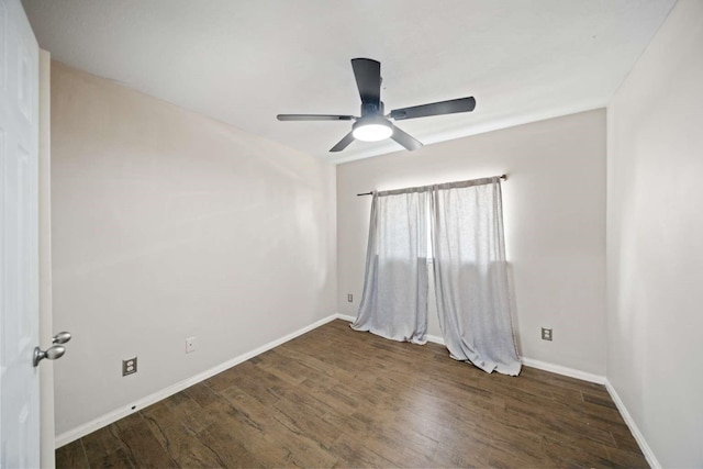 10919 Barker View Dr, Cypress, TX 77433 - spare room featuring a ceiling fan and wood finished floors