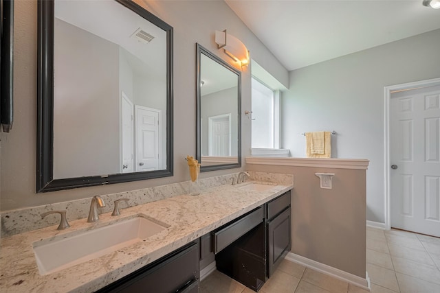 5403 Round Hollow Ct, Katy, TX 77494 - bathroom featuring tile patterned floors and double vanity