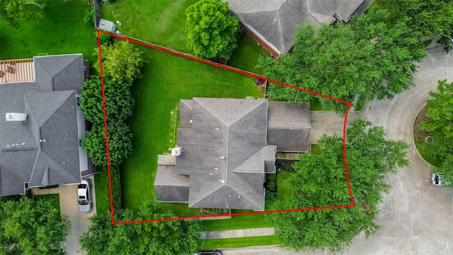 5403 Round Hollow Ct, Katy, TX 77494 - aerial view of property and surrounding area featuring property parcel outlined