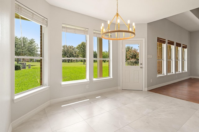 4946 Westchester Dr, Fulshear, TX 77441 - unfurnished dining area featuring a chandelier and tile patterned floors